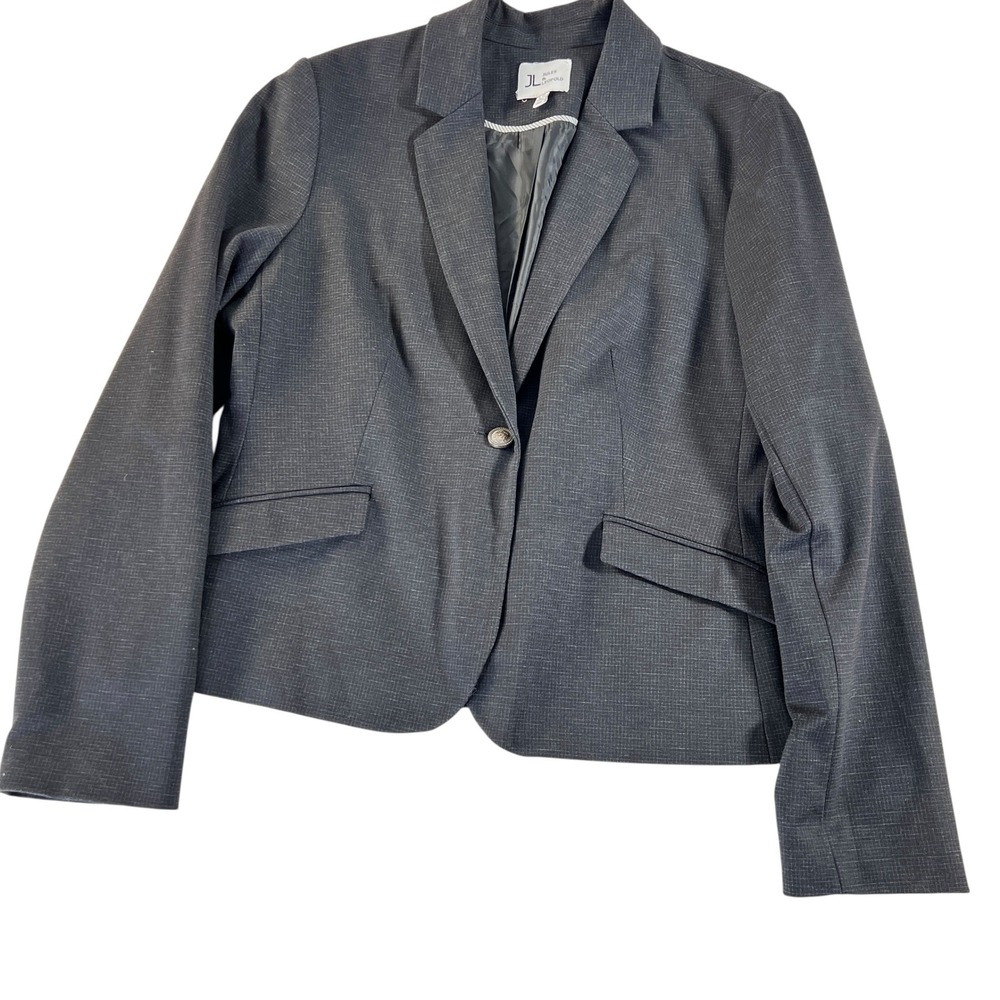 Jules & Leopold Gray Blazer Women's Career Business Jacket Lined Large 8 EUC - Picture 2 of 8
